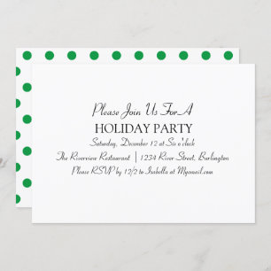 Invitation Fête minimaliste noire, blanche et verte