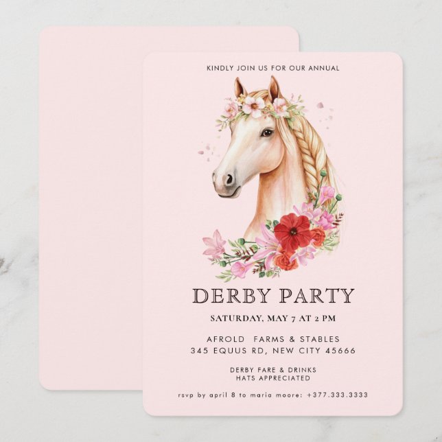 Invitation Fête moderne de Derby  (Devant / Derrière)