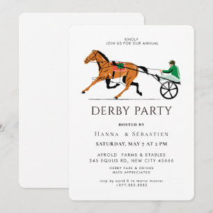 Invitation Fête moderne de derby de course de chevaux Équestr