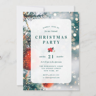 Invitation fête moderne de noël