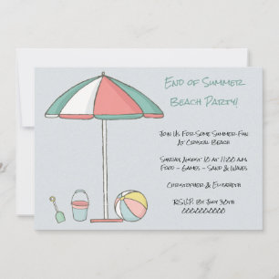 Invitation Fête Moderne sur la Plage