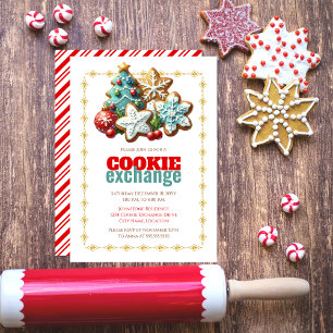 Invitation Fête Noël Cookie Exchange Party