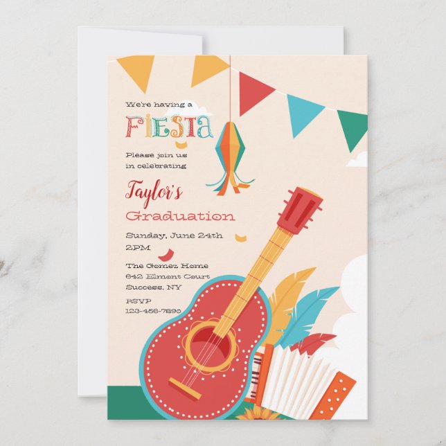 Invitation Fête Party or Soirée Fiesta are both used, but a m (Devant)