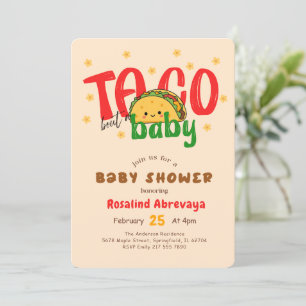 Invitation Fête Pastel Colorée Baby Shower Taco