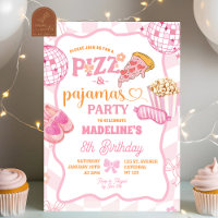 Fête Pastel Rétro Pizza et Pyjamas