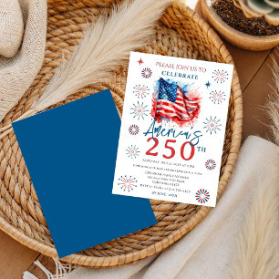 Invitation Fête patriotique de célébration USA 250 4 juillet