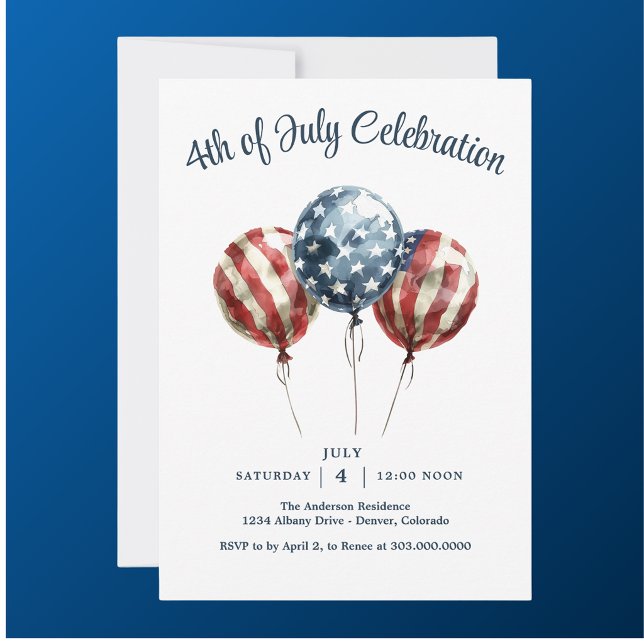 Invitation Fête patriotique du 4 juillet (Créateur téléchargé)