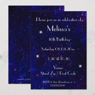 Invitation Fête personnalisée de la Galaxie