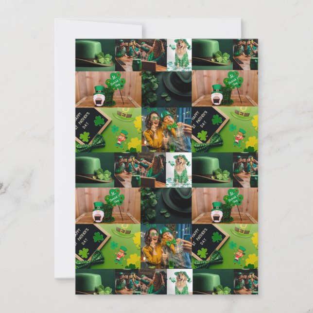 Invitation Fête PERSONNALISÉE de la Saint-Patrick (Devant)