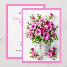 Fête personnalisée Pétunias roses printaniers