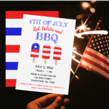 Fête populaire rouge, blanc et barbecue