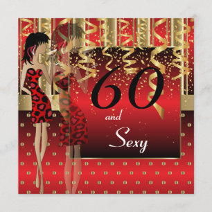 Invitation Fête pour les 60 ans d'une fille