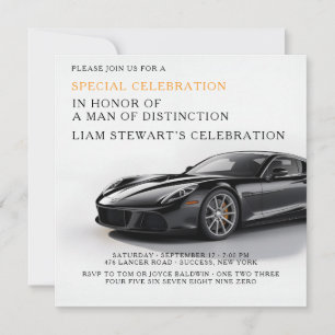 Invitation Fête pour passionnés de voitures d'élite