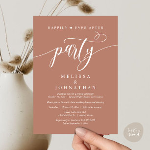 Invitation Fête pour un Mariage Heureux à Tout Jamais, Dîner 