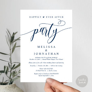 Invitation Fête pour un Mariage Heureux pour Toujours, Dîner