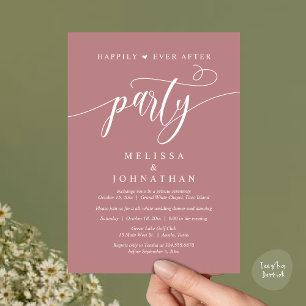 Invitation Fête pour un Mariage Heureux pour Toujours, Dîner 
