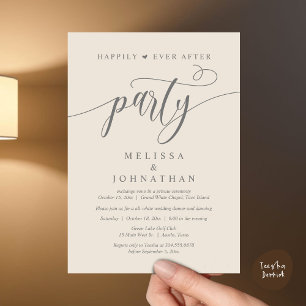 Invitation Fête pour un Mariage Heureux pour Toujours, Dîner 