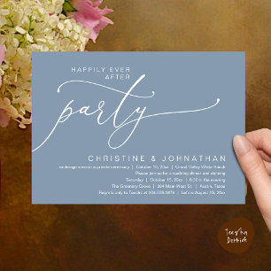 Invitation Fête pour un Mariage Heureux pour Toujours, Dîner 