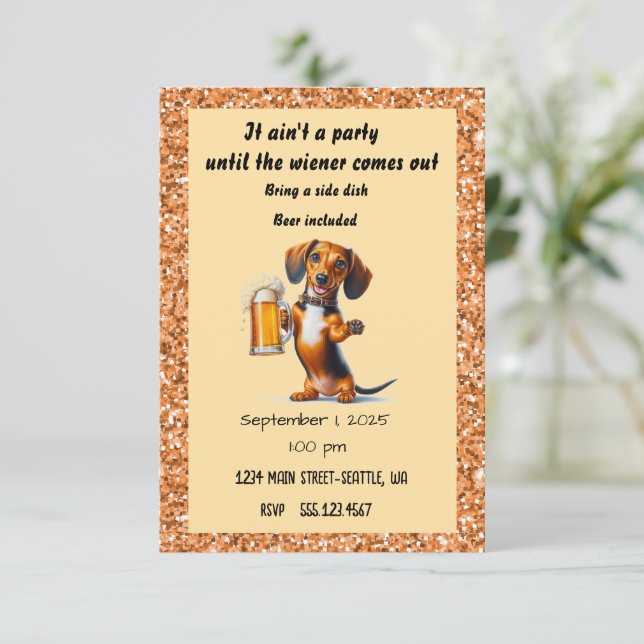 Invitation Fête Pour Une Occasion (Debout devant)