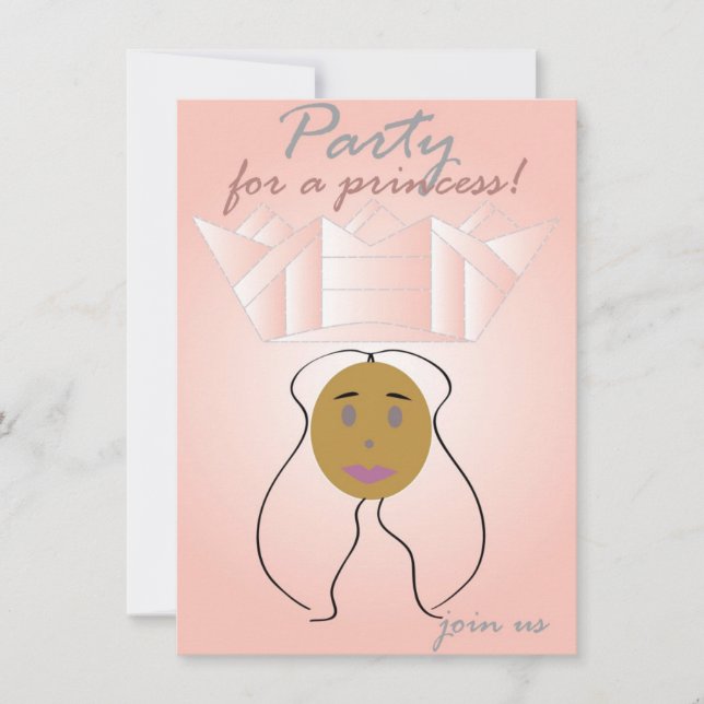 Invitation Fête Pour Une Princesse (Devant)