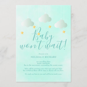 Invitation Fête prénatale annulée Fête prénatale par la poste
