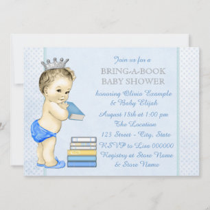 Invitation Fête Prénatale "Apportez un Livre"