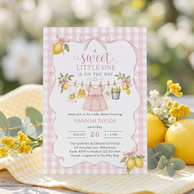 Invitation Fête prénatale au citron (Créateur téléchargé)