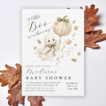 Fête Prénatale Bébé Fantôme Citrouille Little Boo