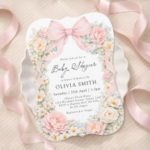Fête Prénatale Bébé Fille Fleur Rose Rougissant