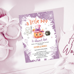 Invitation Fête Prénatale Bébé Fille Halloween