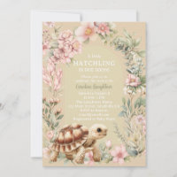Fête Prénatale Bébé Fille Tortue Terrestre