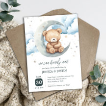 Fête Prénatale Bébé Ourson en Orbite