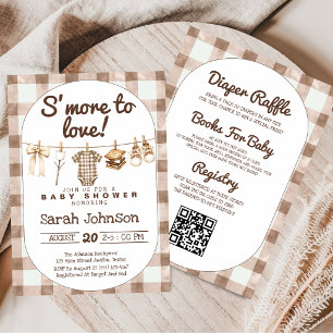 Invitation Fête prénatale bébé tout compris Ajout de S'more à