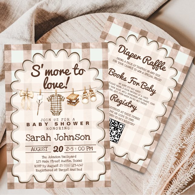 Invitation Fête prénatale bébé tout compris Ajouter S'more à  (Créateur téléchargé)