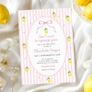Invitation Fête Prénatale Citron On a Hâte de te Presser