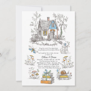 Invitation Fête Prénatale Contes de Fées Cottagecore