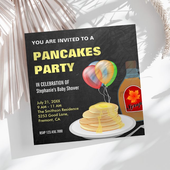 Invitation Fête Prénatale Crêpes Et Pyjamas (Créateur téléchargé)