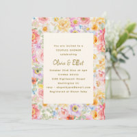 Fête Prénatale de Bébé Couples Mignons Fleurs Aqua