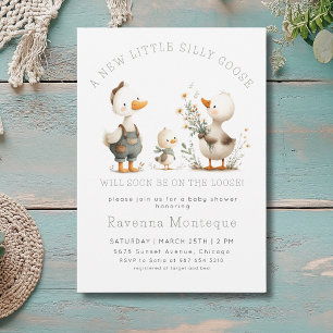 Invitation Fête Prénatale de la Famille d'Oies des Bois Silly