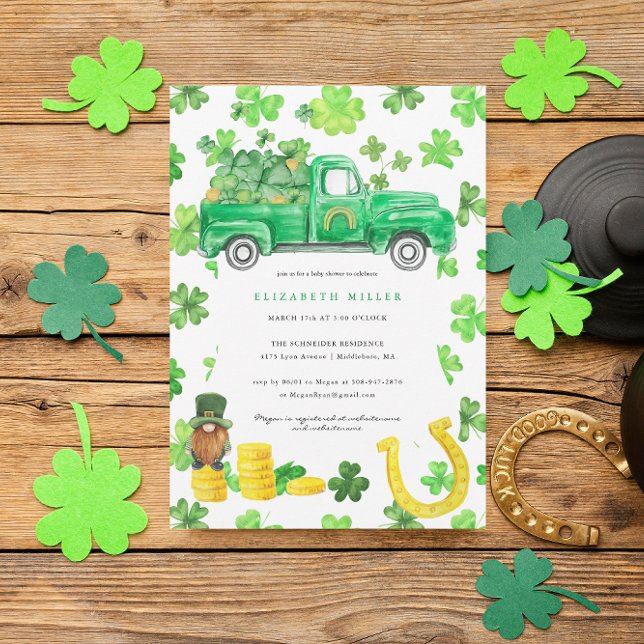 Invitation Fête prénatale de la Saint-Patrick (Créateur téléchargé)