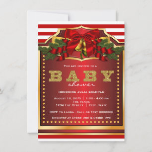 Invitation Fête prénatale de Noël