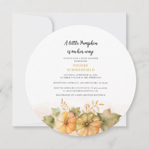 Invitation Fête Prénatale des Filles de l'Automne de Citrouil