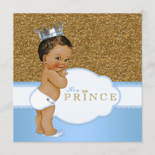 Invitation Fête prénatale du bébé prince ethnique