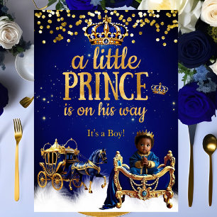 Invitation Fête Prénatale du Petit Prince Ethnique Carrosse B