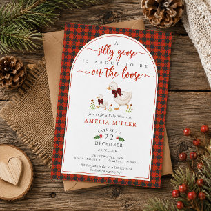 Invitation Fête Prénatale d'un Fou Rire d'Oie à Noël