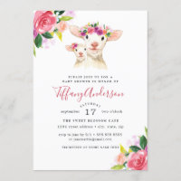 Fête Prénatale Fleurs Douce Maman Et Agneau Bébé