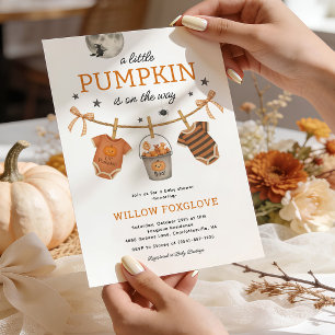 Invitation Fête Prénatale Halloween Fantôme Petit Boo