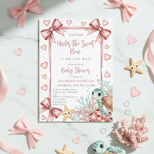 Invitation Fête prénatale neutre sous l'océan pour bébé chéri