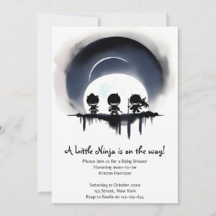 Invitation Fête Prénatale Ninja