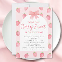 Fête Prénatale pour Bébé Fille aux Fraises Douce c